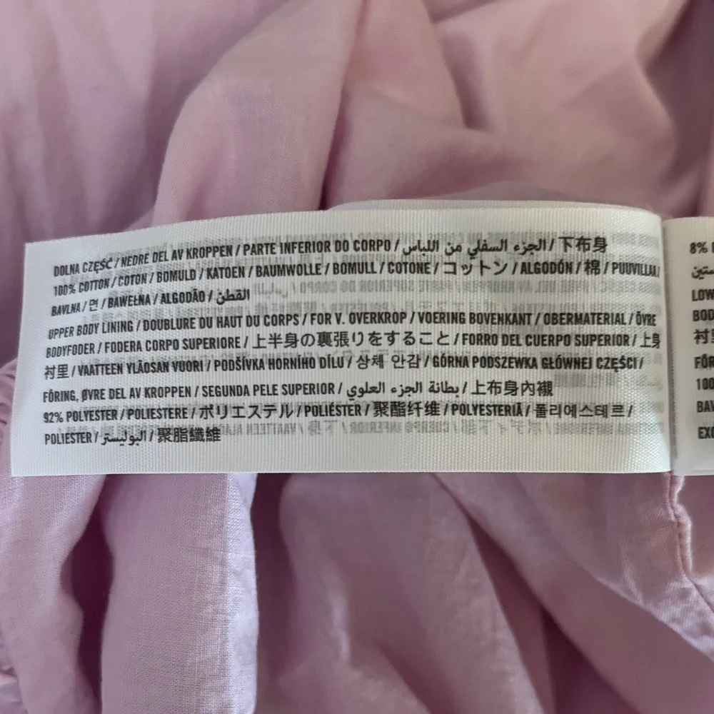 Abercrombie & Fitch Pink Mixed Fabric Bubble Hem Midi Dress Size XL – Excellent - Picture 12 of 14